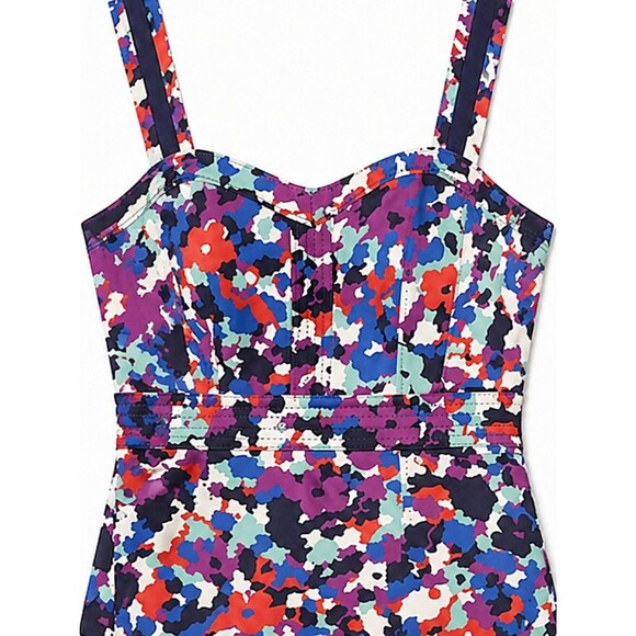 Tory Burch Dresses & Skirts - Tory Burch Berdine Floral Dress Size 8 Fit Flare Cotton Sweetheart